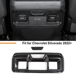 Carbon Fiber Rear Center Air Vent Bezel Cover Trim For Silverado Sierra 2022+. Fixed Price $23.09.