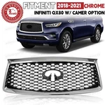 623106gw0a For Infiniti Qx80 2018-2021 Front Upper Grille W/camera Option Grill. Fixed Price $196.00.