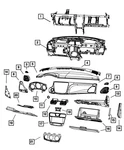 Genuine Mopar Steering Column Opening Kneeblocker 5lt27hl1ab. Fixed Price $30.00.