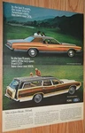 1971 Ford Ltd Brougham / County Squire Wagon Original Large Advertisement Ad 71. Fixed Price $12.99.