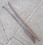 1939 Chevy Front Body A Pillar Wind Lace Trim Retainers Original Pair Gm. Fixed Price $195.00.