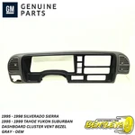 1995 - 1998 Silverado Sierra Tahoe C/k Dash Cluster Vent Bezel Panel Gray Oem. Fixed Price $129.87.