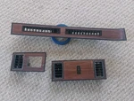 1984-88 Oldsmobile Cutlass 442 3-piece Light Woodgrain Dash Trim Ac Vents Bezel. Fixed Price $85.00.