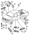 Genuine Mopar Power Window/door Lock Switch Bezel 5hz72zj8ac. Fixed Price $73.07.