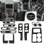 Carbon Fiber Interior Full Set Decor Trim Cover Bezels Kit For Ford F150 2009-14. Fixed Price $136.78.