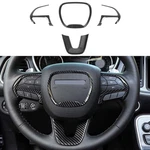 4pcs Carbon Fiber Car Steering Wheel Cover Frame Trim For Dodge Challenger 2015+. Fixed Price $19.49.