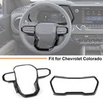 Carbon Dashboard Instrument + Steering Wheel Trim Covers For Chevy Colorado 23+. Fixed Price $69.99.