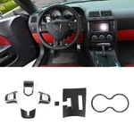 Carbon Steering Wheel Shifter Cup Holder Cover Trims Kit For Dodge Charger 10-14. Fixed Price $67.92.