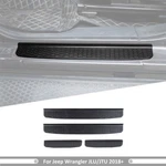 Black Door Sill Plate Guards Threshold Protector For Jeep Wrangler Jl 4-dr 2018+. Fixed Price $24.95.