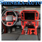 For Ford F150 2021-24 11pcs Red Dash Gear Panel Decor Cover Trim Shell Guard Kit. Fixed Price $128.99.