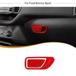 2x Red Passenger Side Storage Box Handle Cover Bezel For Ford Bronco Sport 2021+. Fixed Price $15.49.