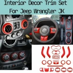 For Jeep Wrangler 2011-2017 Interior Decor Cover Suit 4 Doors Abs 21pcs Red. Fixed Price $114.99.