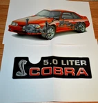 1993 Ford Mustang Svt Cobra Original Brochure Foldout Poster Inner View 93 5.0. Fixed Price $17.99.
