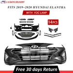 Complete Front Bumper Set W/ Fog Lamp Fits 2019 2020 Hyundai Elantra Korea Built. Fixed Price $306.69.