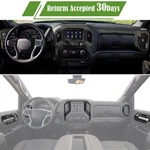 Carbon Fiber Style Central Control Cover Trim Interior Kit For Chevy Silverado. Fixed Price $107.99.