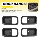 4pcs Set Inner Door Handle Bezel Trim Gray For 1993-1997 Toyota Land Cruiser Ekk. Fixed Price $21.99.