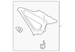 Genuine Volkswagen Quarter Glass Trim 561-867-288-g-95t. Fixed Price $158.39.