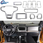 10pcs Central Console Panel Decor Cover Trim Kit For Ford Bronco 2021-25 Chrome. Fixed Price $96.99.